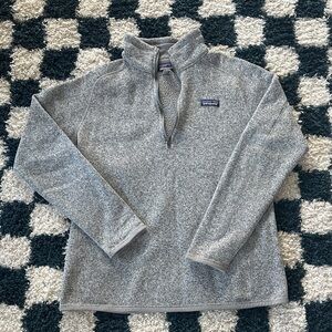 Grey Patagonia Better Sweater 1/4 Zip Fleece.
